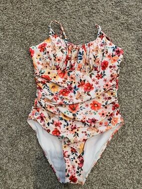 Floral One-Piece Swimsuit - Multicolor Floral Print. Never worn.